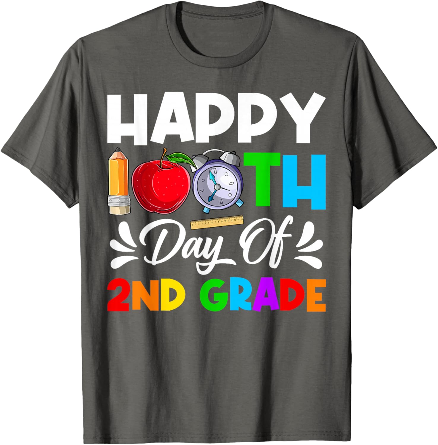 Happy 100th Day 2nd Grade T-Shirt for Boys and Girls, 100 Days Smarter - 13
