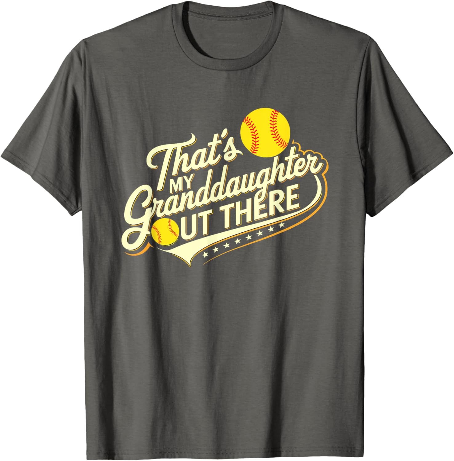 That's My Granddaughter Out There Softball Proud Family Fan T-Shirt - 4