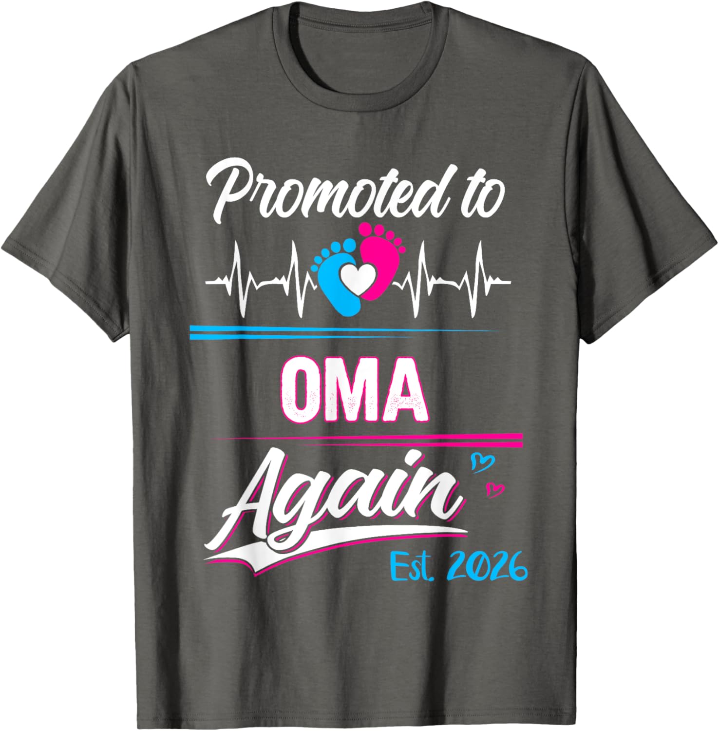 Promoted to Oma Again 2026 Cute Pregnancy Announcement T-Shirt - 15