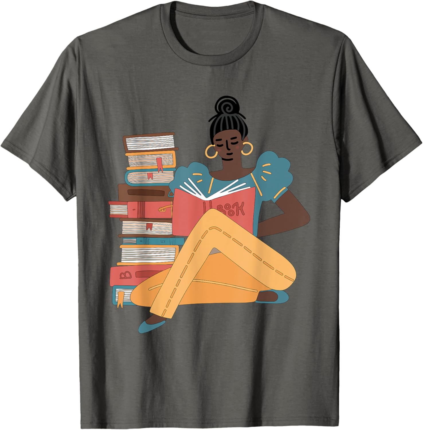Black Brown Girls Read Books T-Shirt for Bookish Afro American Librarians - 24