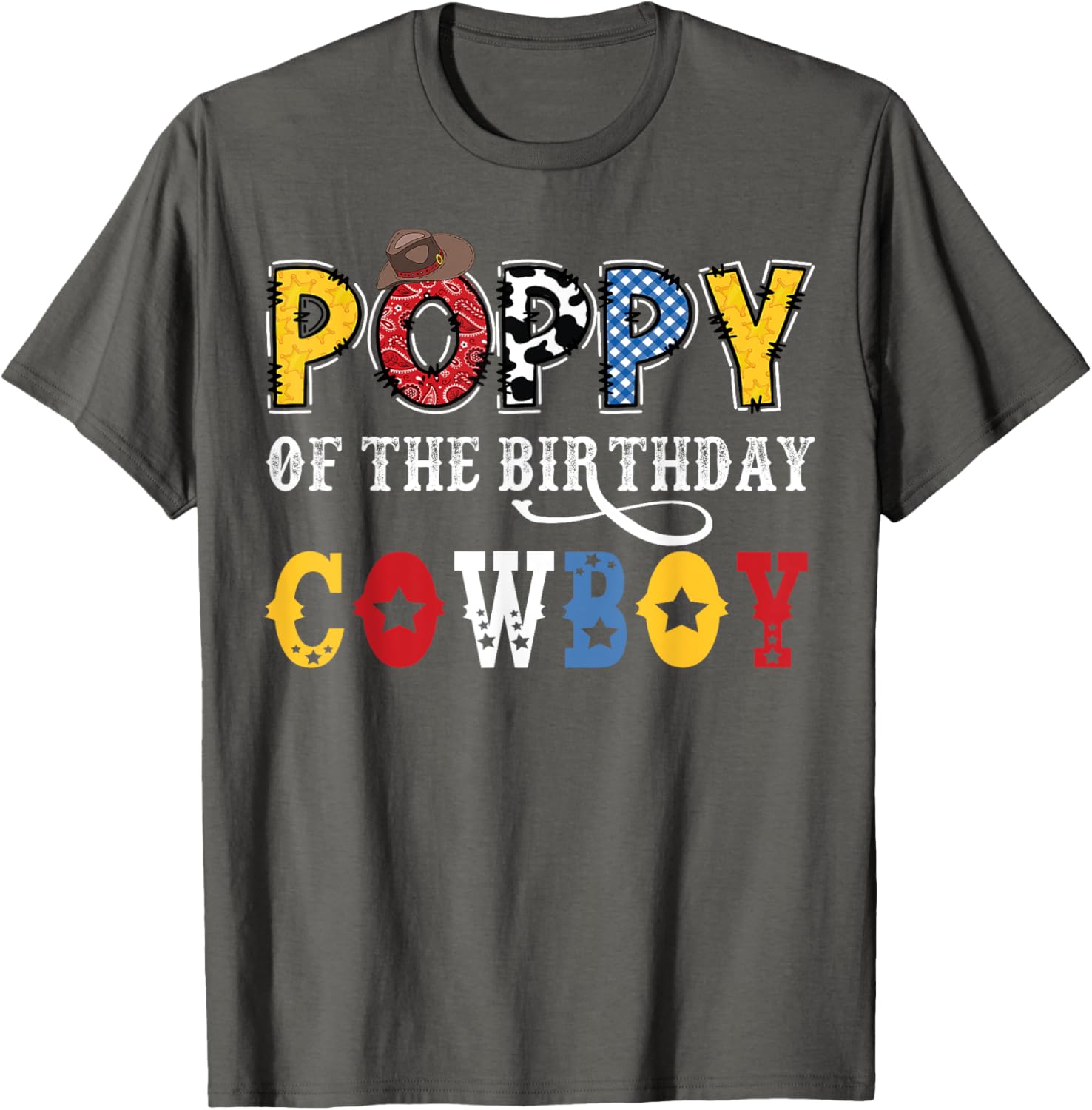 Poppy Birthday Cowboy Western Rodeo T-Shirt for Fun Celebrations - 2