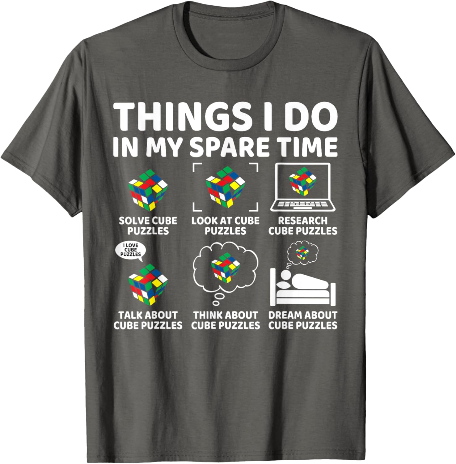 Funny Cube Puzzle Speed Cubing T-Shirt for Puzzle Lovers and Fans - 19