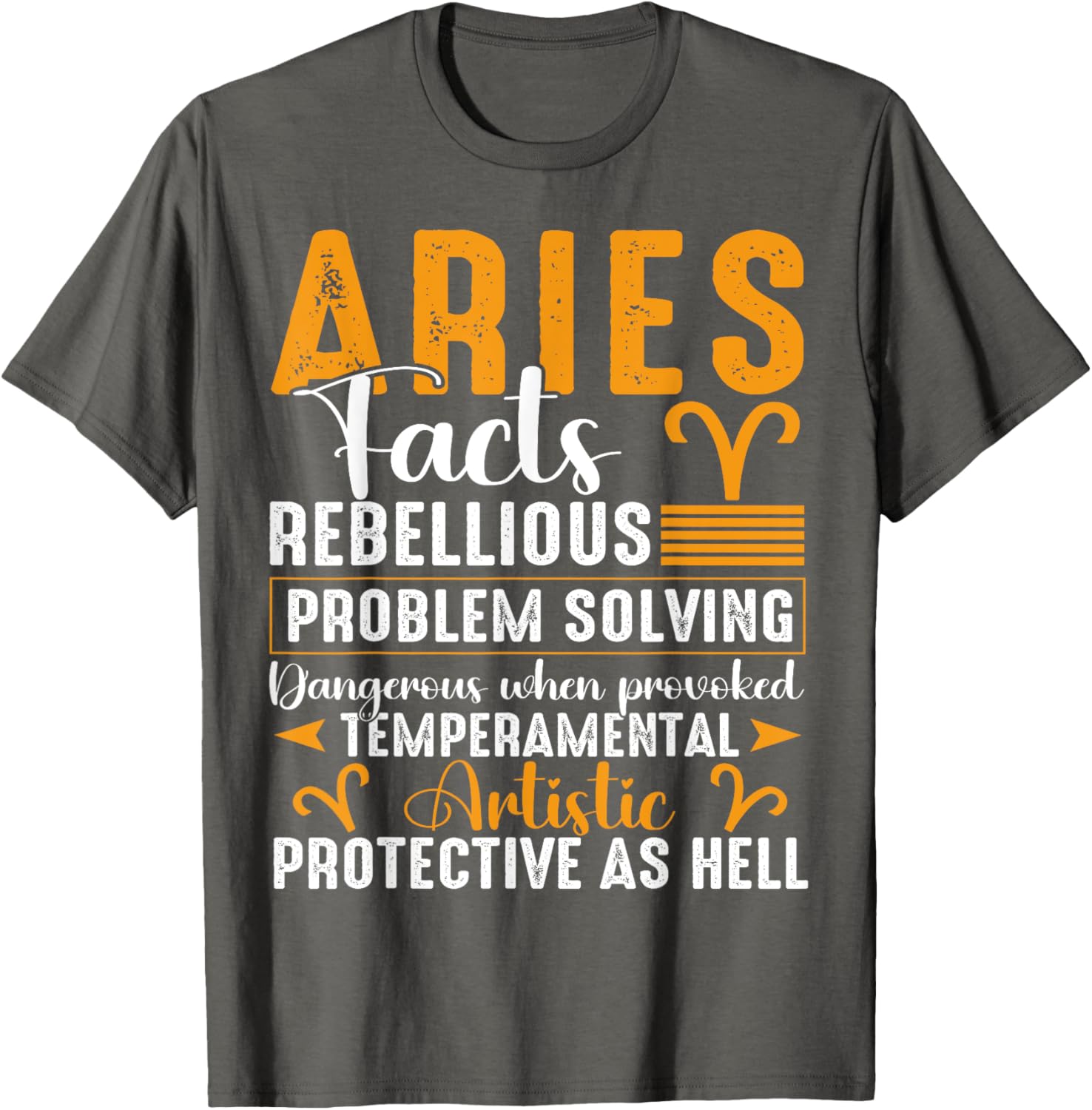 Aries Zodiac Facts T-Shirt for March April Birthdays - Fun Astrology Style - 11