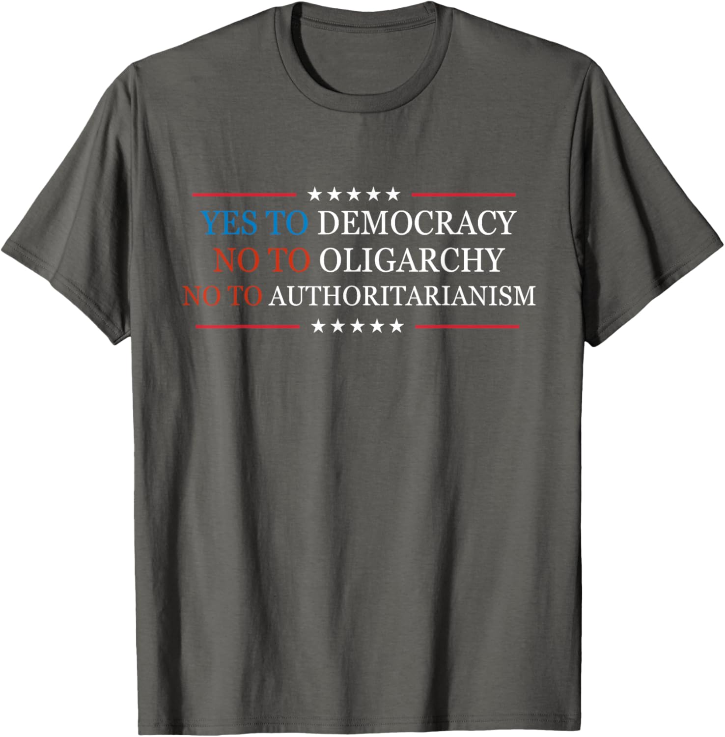 Yes To Democracy No To Oligarchy Bernie Sanders Quote T-Shirt for Activists - 4