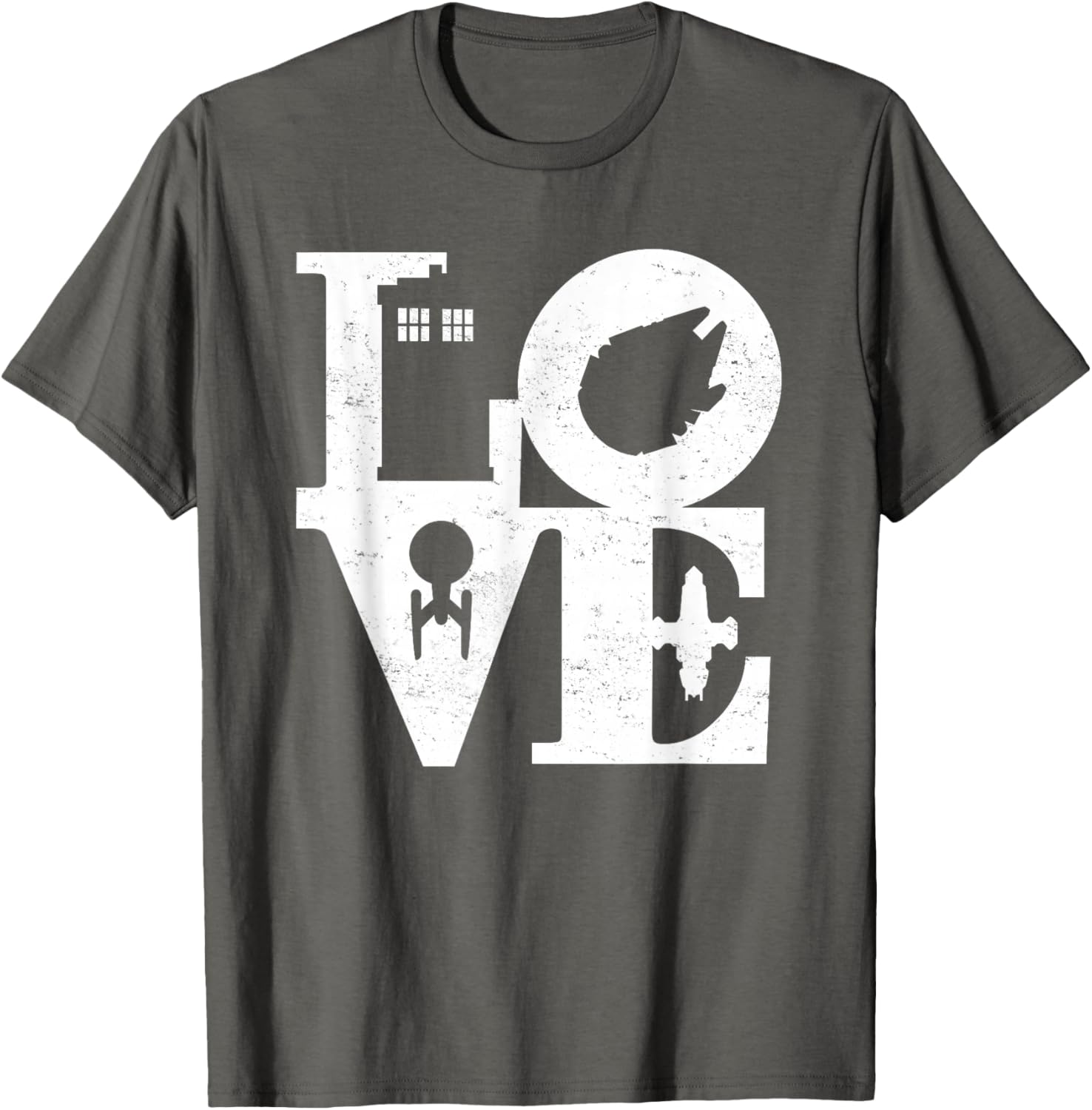 Vintage I Love Magic and Science Fiction Space Black Remix T-Shirt - 12