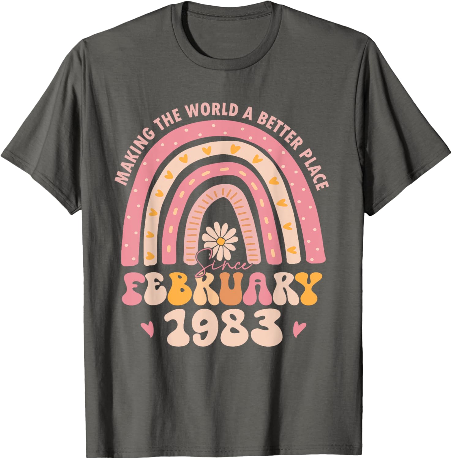Retro 42nd Birthday T-Shirt for Women - Turning 42 February 1983 Outfit - 5