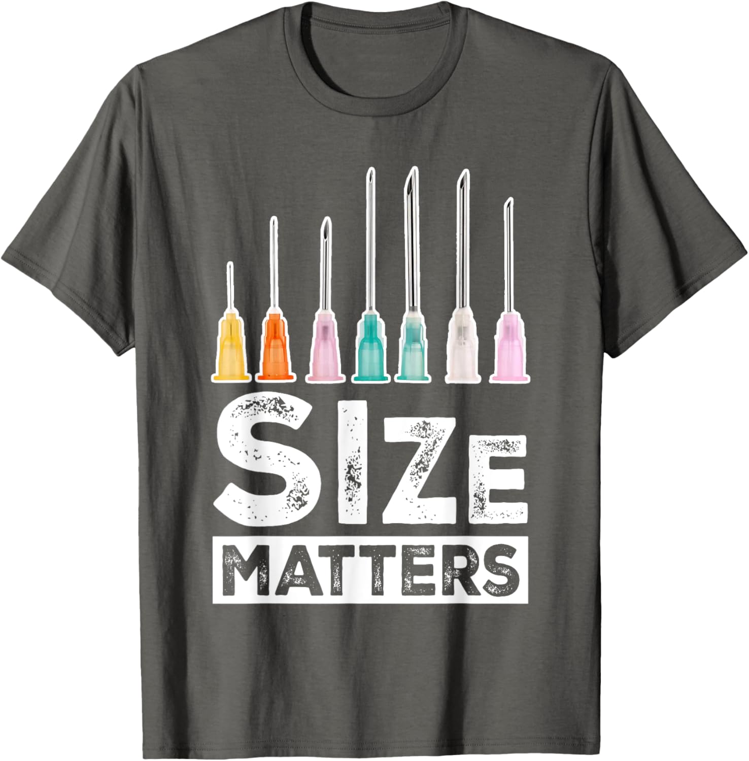 Size Matters Nurse Hypodermic Needle T-Shirt Fun Medical Apparel - 9