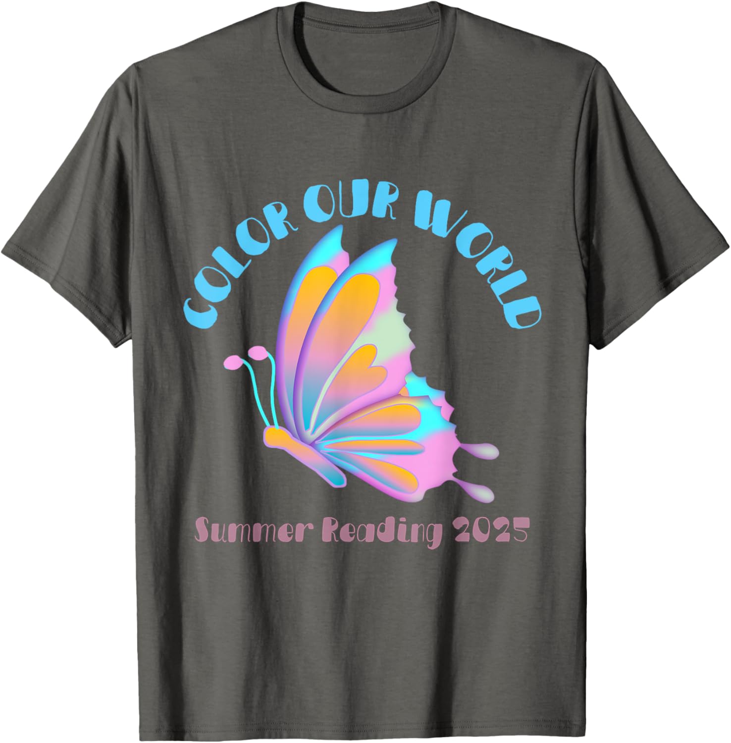 Color Our World Summer 2025 Butterfly T-Shirt for Reading Enthusiasts - 19