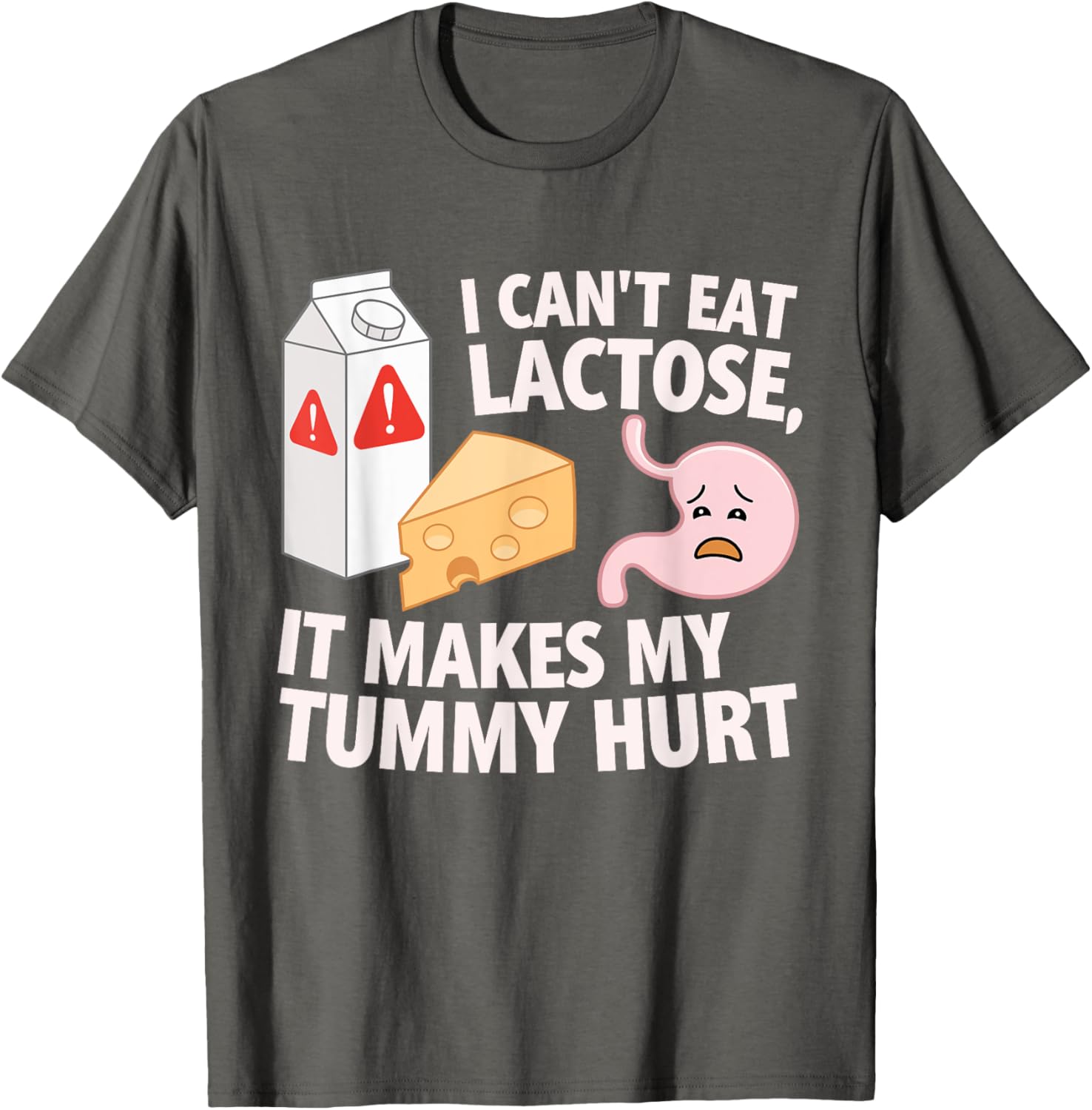 Lactose Intolerance T-Shirt for Boys - Cute Dairy Allergy Design - 3