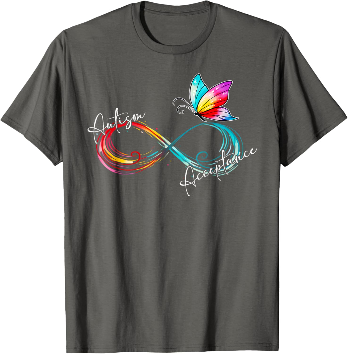 Red Autism Infinity Symbol T-Shirt for Women - Embrace Acceptance and Style - 2