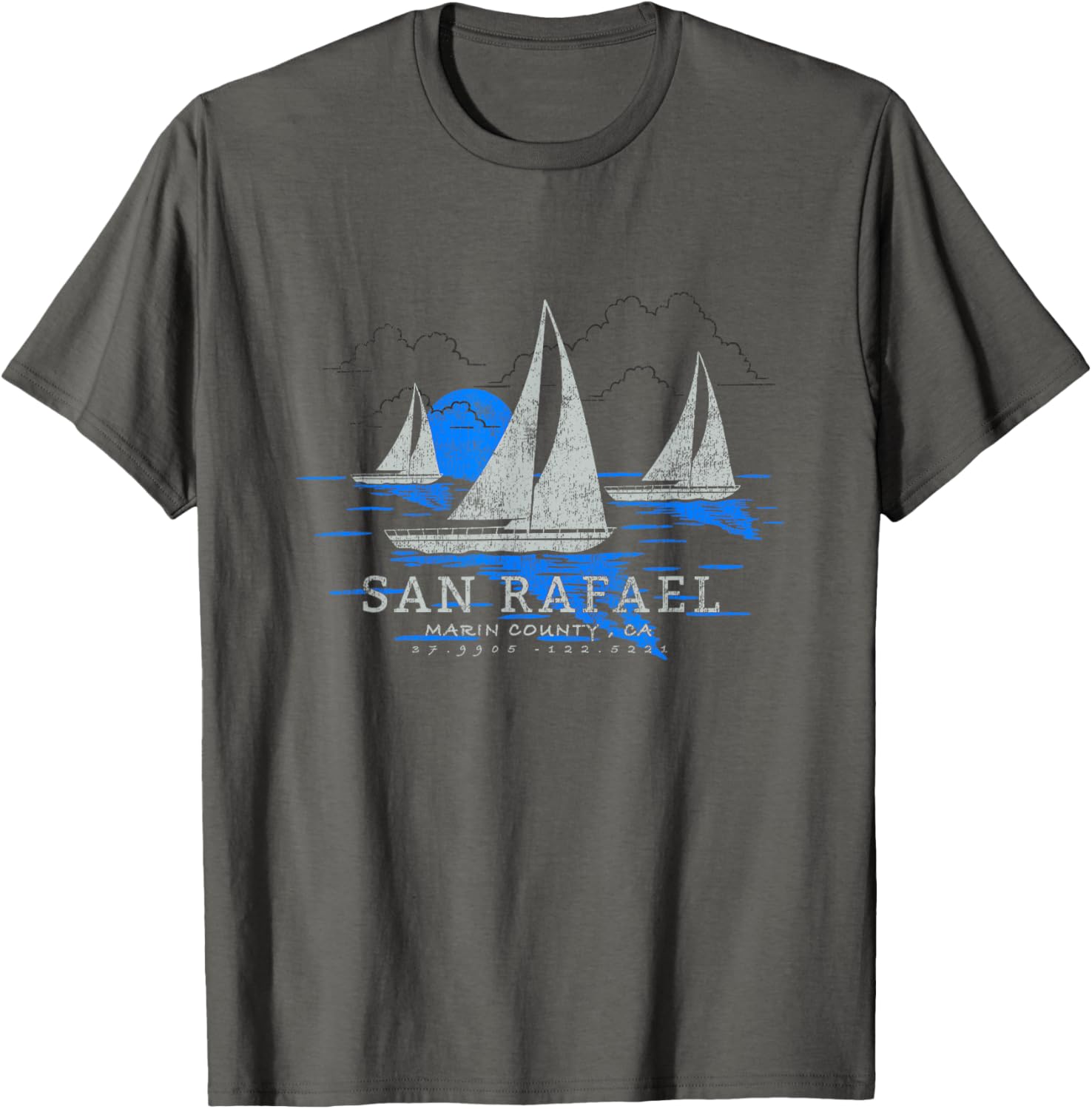 San Rafael California Yachting Souvenir T-Shirt for Nautical Lovers - 2
