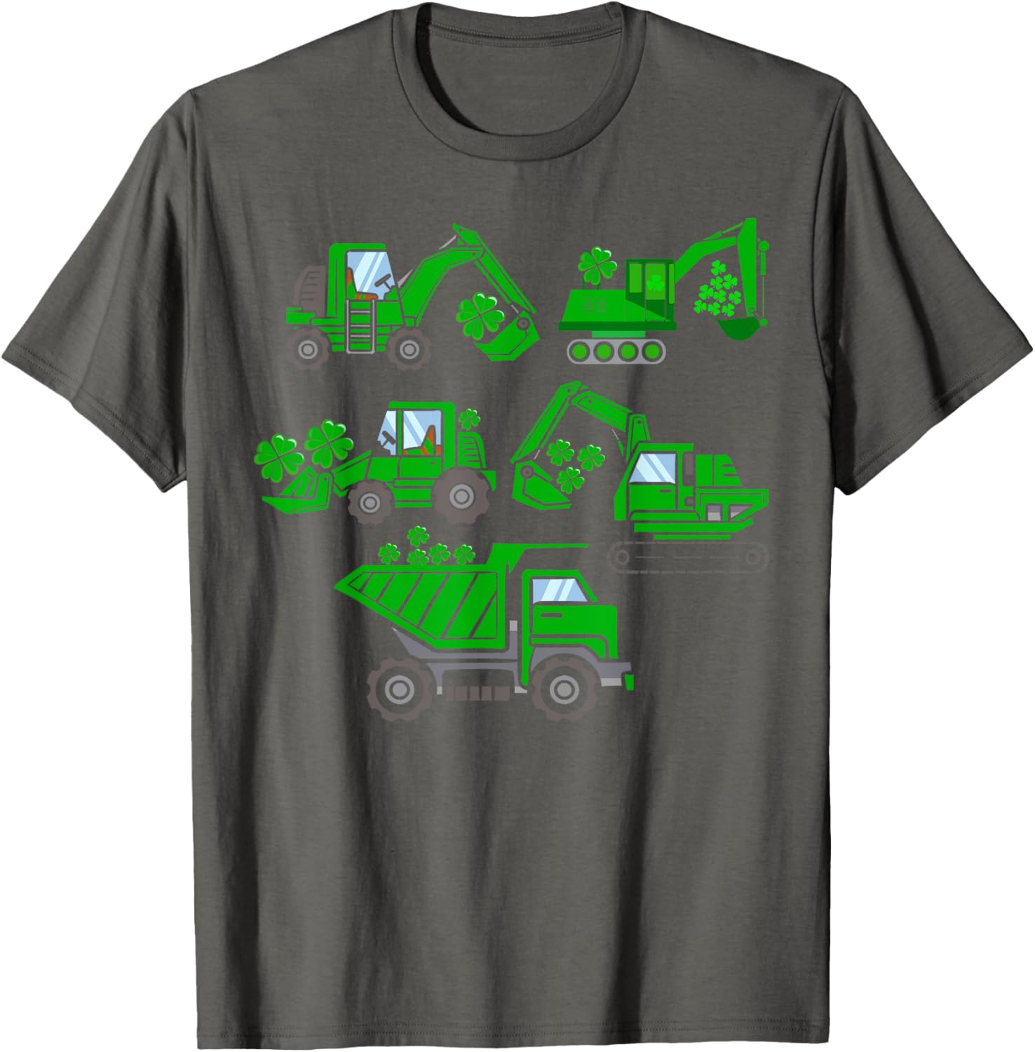 Adorable Kids St Patricks Day Crane Truck Construction T-Shirt for Boys - 7