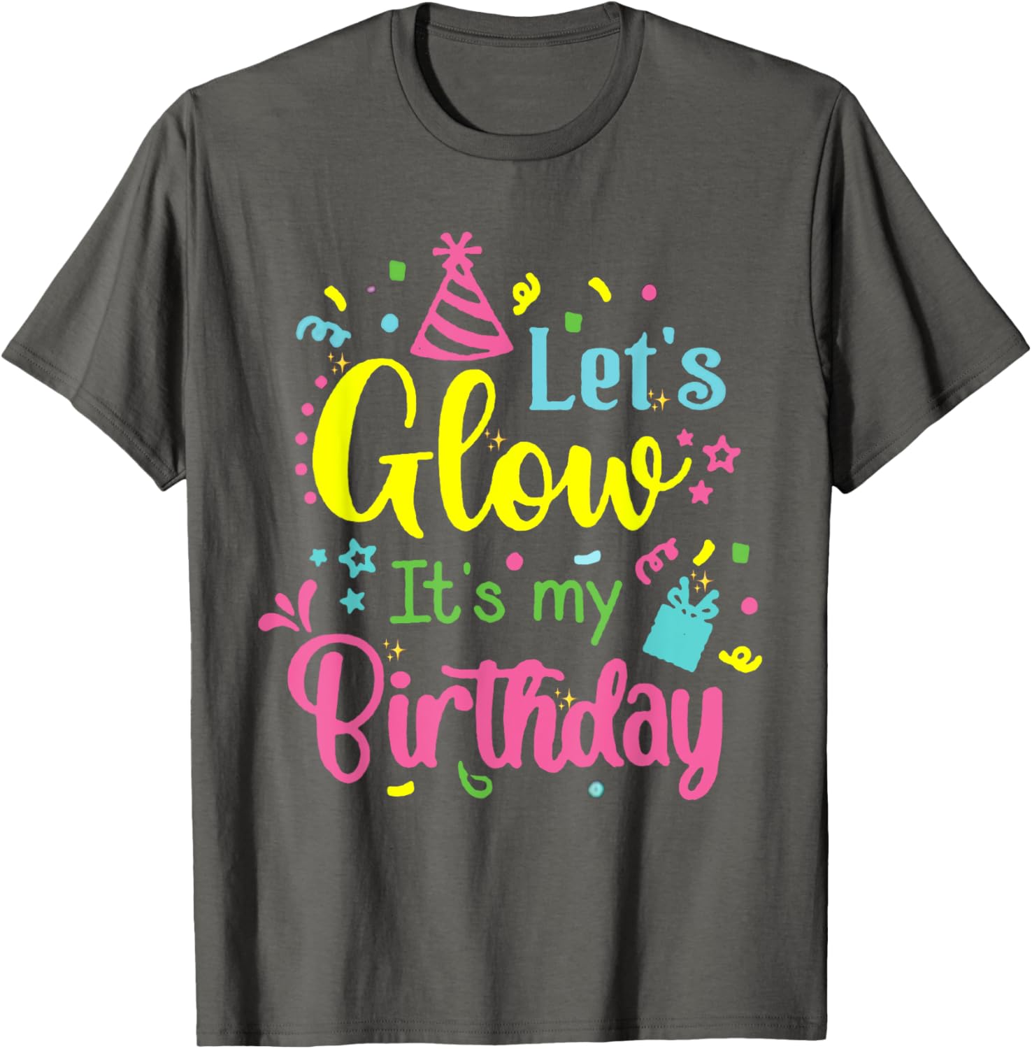 Glow in the Dark 80s Birthday Party Team T-Shirt for Fun Celebrations - 18