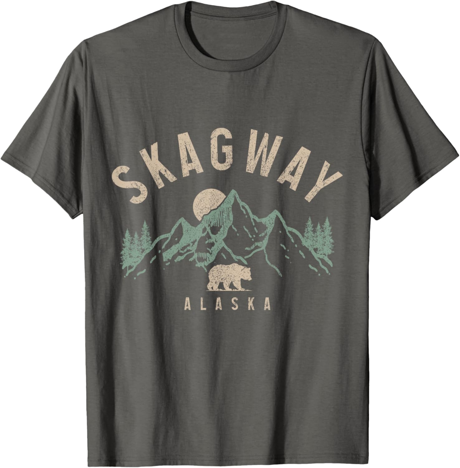 Skagway Alaska Vintage Grizzly Bear T-Shirt for Nature Lovers - 19