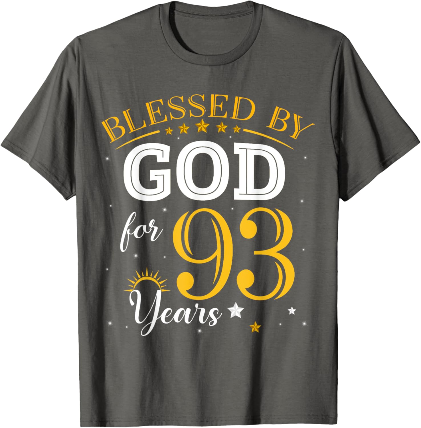 Vintage 93rd Birthday Girl Blessed by God T-Shirt for Special Celebrations - 14