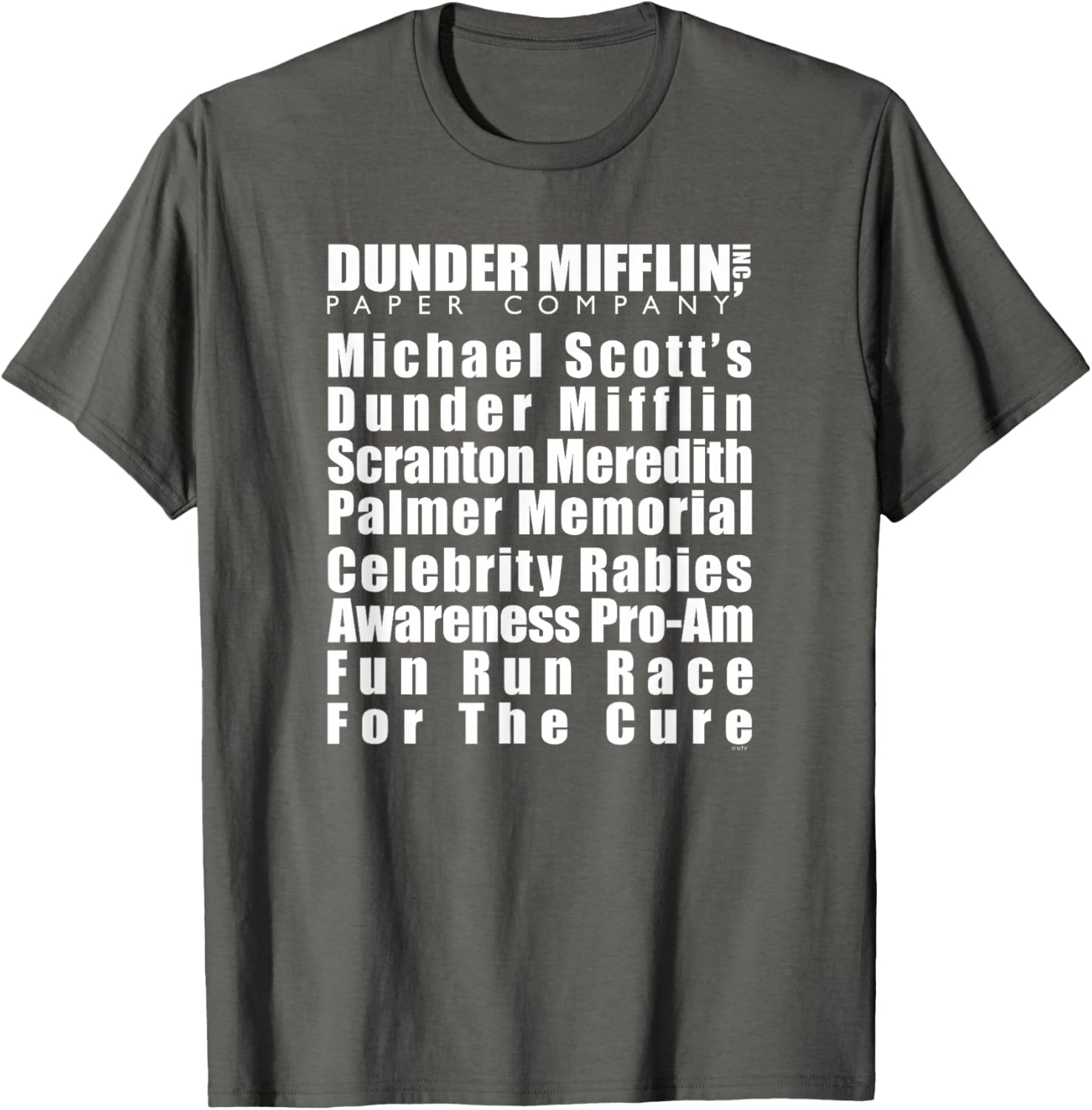 Michael Scott Fun Run T-Shirt with Dunder Mifflin Logo - Office Gear - 1