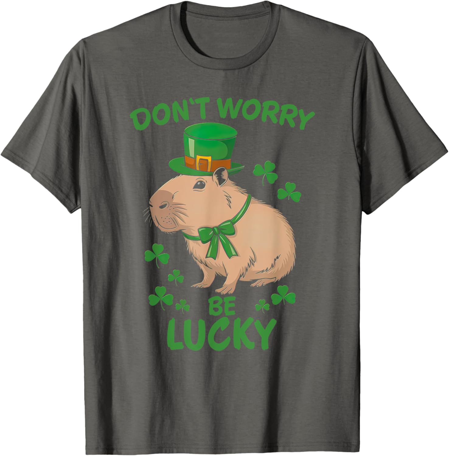 Lucky Capybara St. Patrick's Day T-Shirt Fun Party Apparel for All - 12