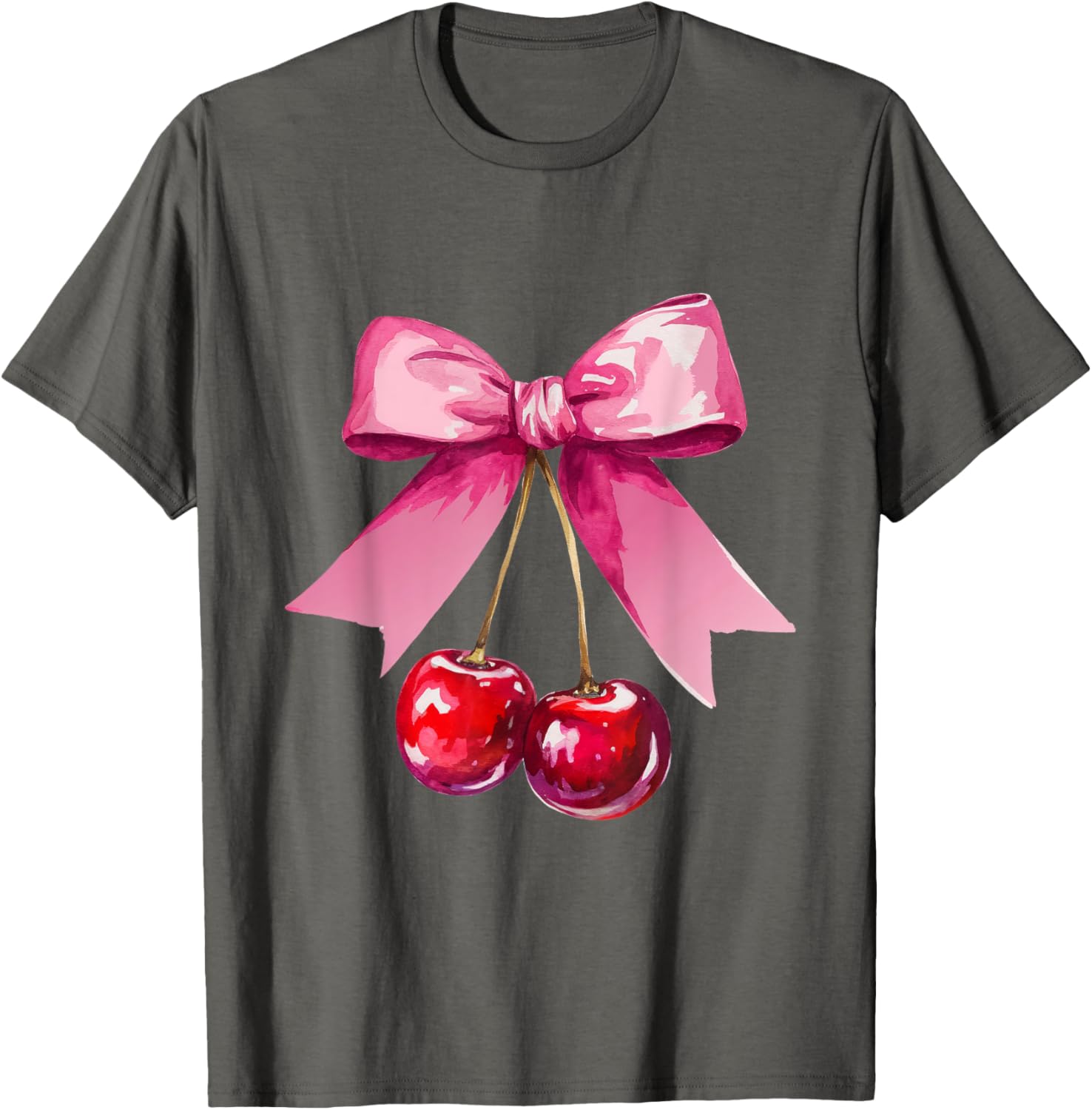 Kawaii Cherry Pink Bow T-Shirt for Cute Valentine's Day Style - 14