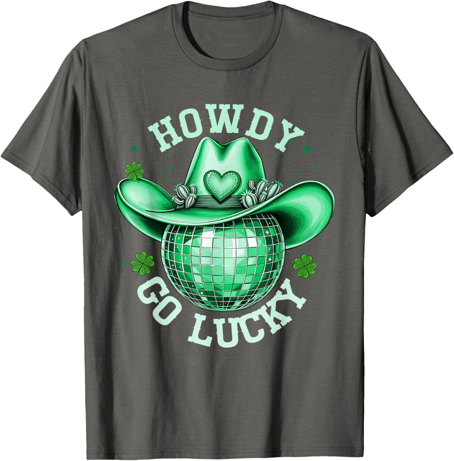 Howdy Go Lucky Disco Western Irish Shamrock T-Shirt for St. Patrick's Day - 10