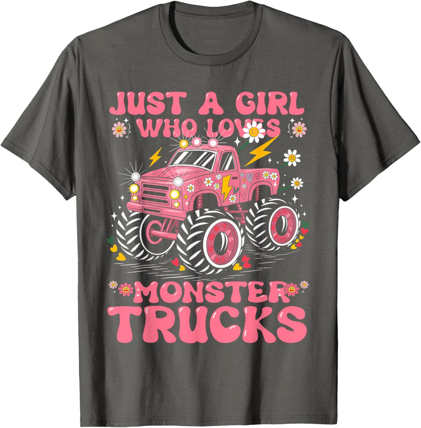 Pink Monster Truck T-Shirt for Girls - Perfect Birthday Gift Tee - 2