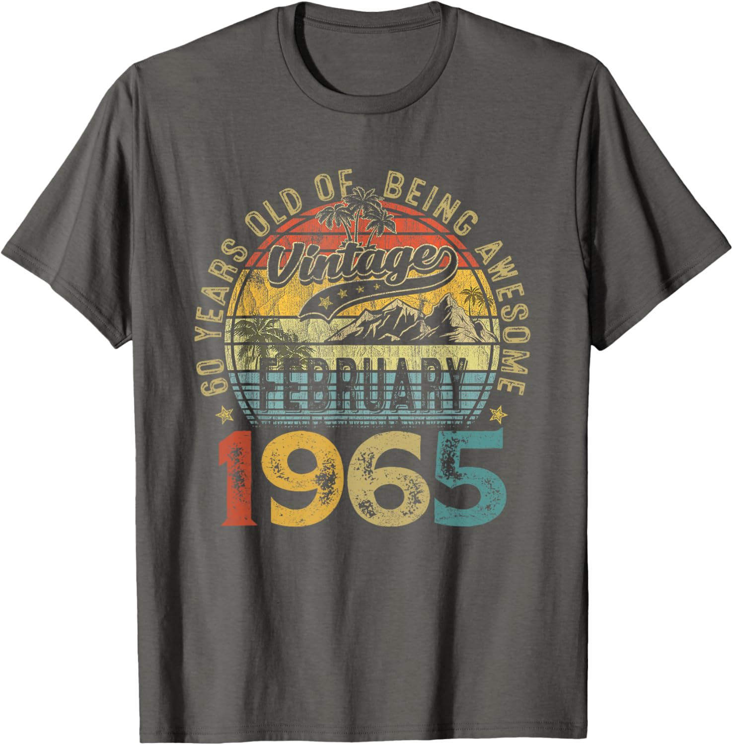 Vintage Retro 60th Birthday T-Shirt for February 1965 Celebration - 6