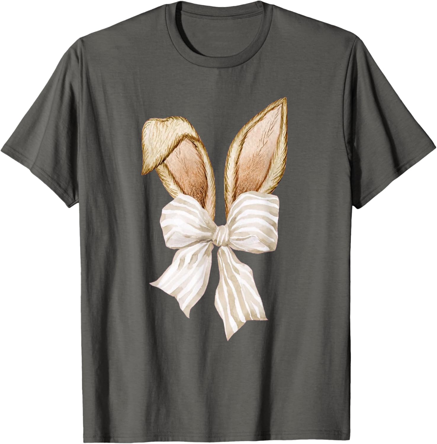 Coquette Bow Bunny Ears Rabbit Retro Easter Day T-Shirt for Kids - 6