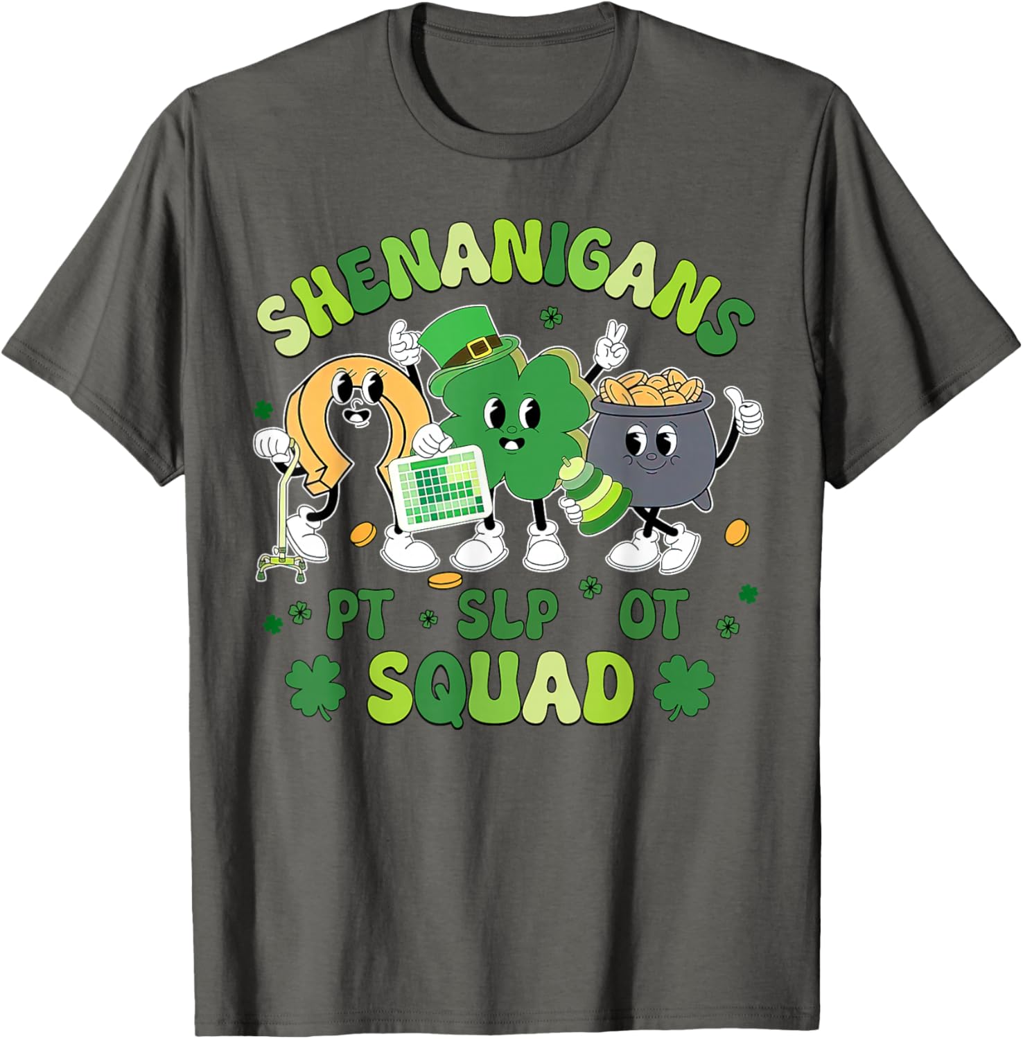 Cute St Patrick's Day Shamrock T-Shirt for Therapy Professionals Team - 15
