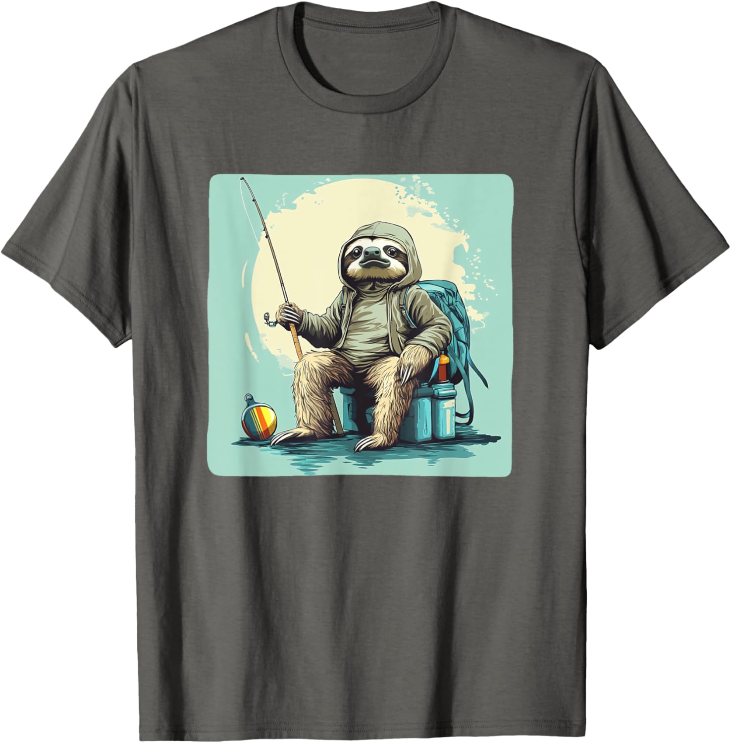Fishing Sloth T-Shirt - Slow and Steady Wins the Catch Apparel - 23