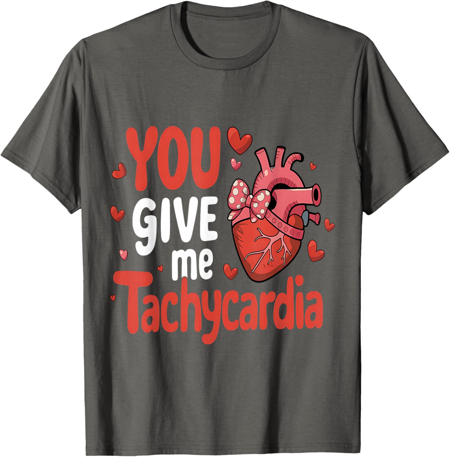 Cute You Give Me Tachycardia Nurse Valentines Day Scrub Top for Women - 18
