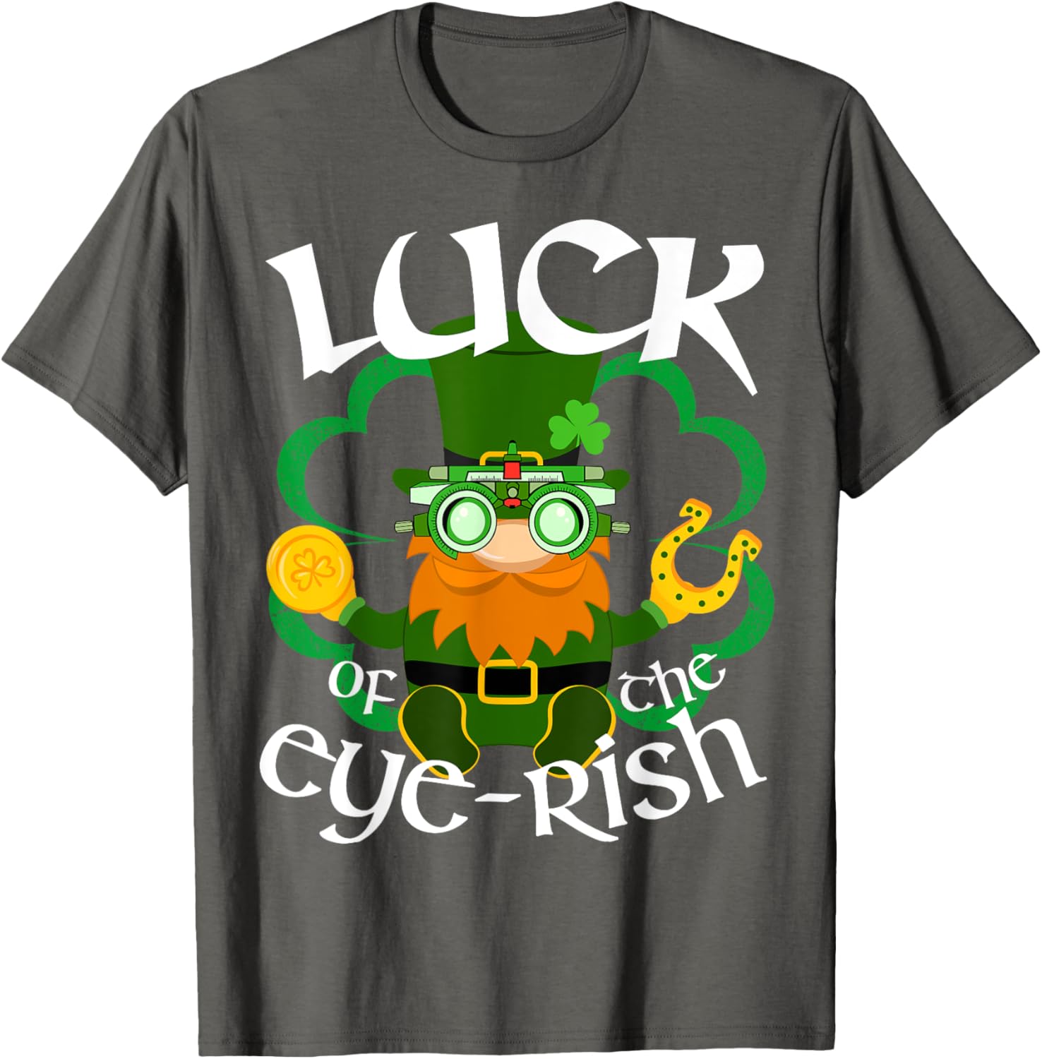 St Patrick's Day Irish Gnome Eye Doctor T-Shirt for Optometrists - 13