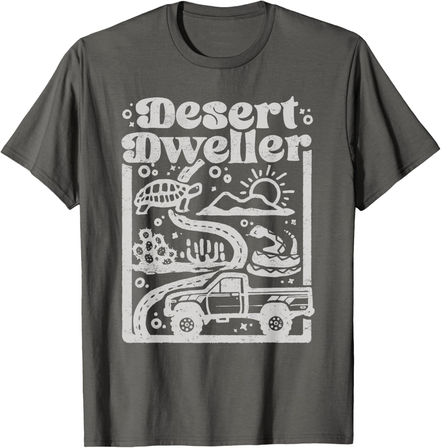 Vintage Desert Dweller Mountain Tee for Vehicle Lovers - Stylish T-Shirt - 1