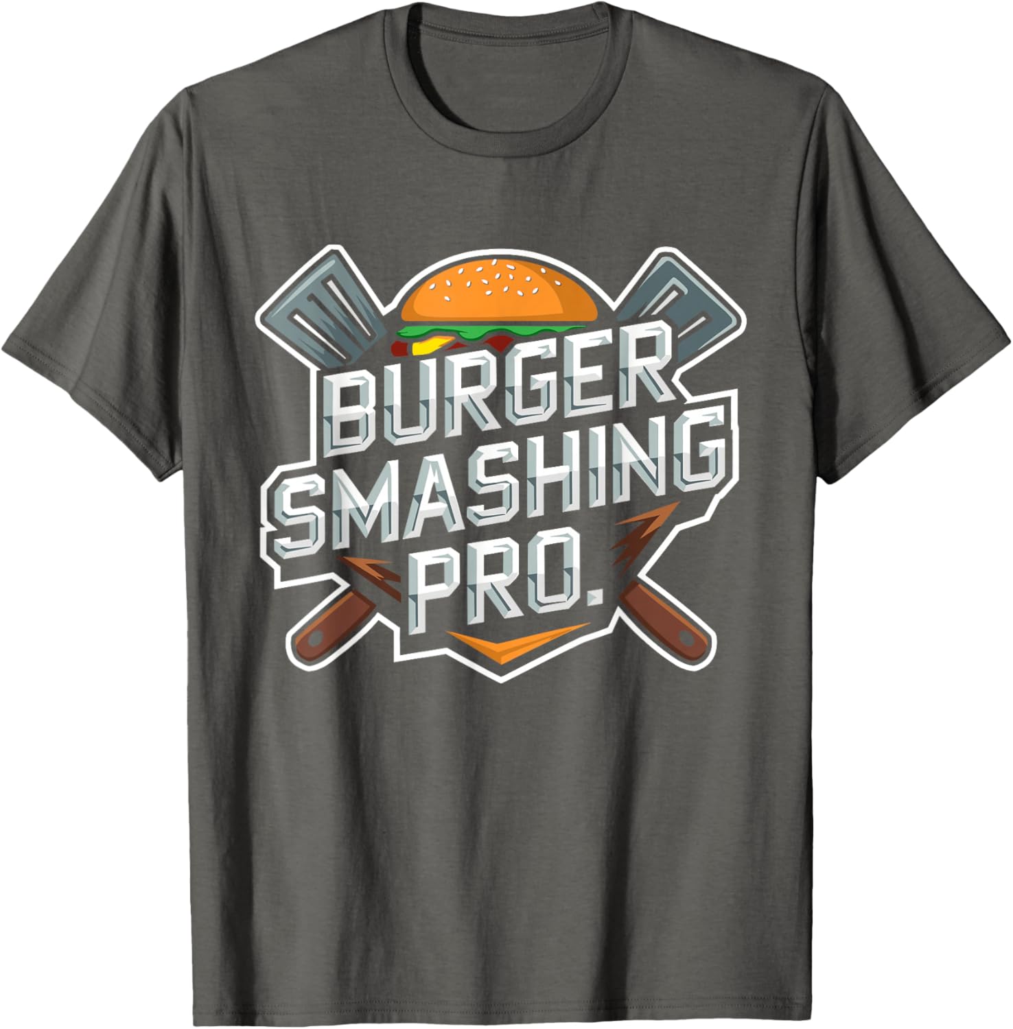 Smash Burger Lover Grilled Cheeseburger Flat Top T-Shirt for Foodies - 6
