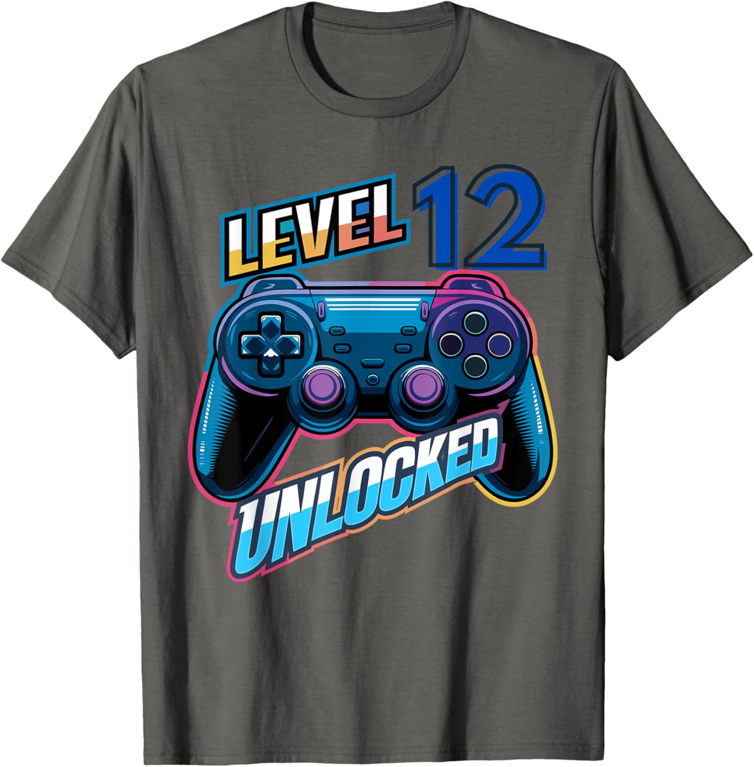 Funny Level 12 Unlocked Gamer T-Shirt for Kids 12th Birthday Gift - 2
