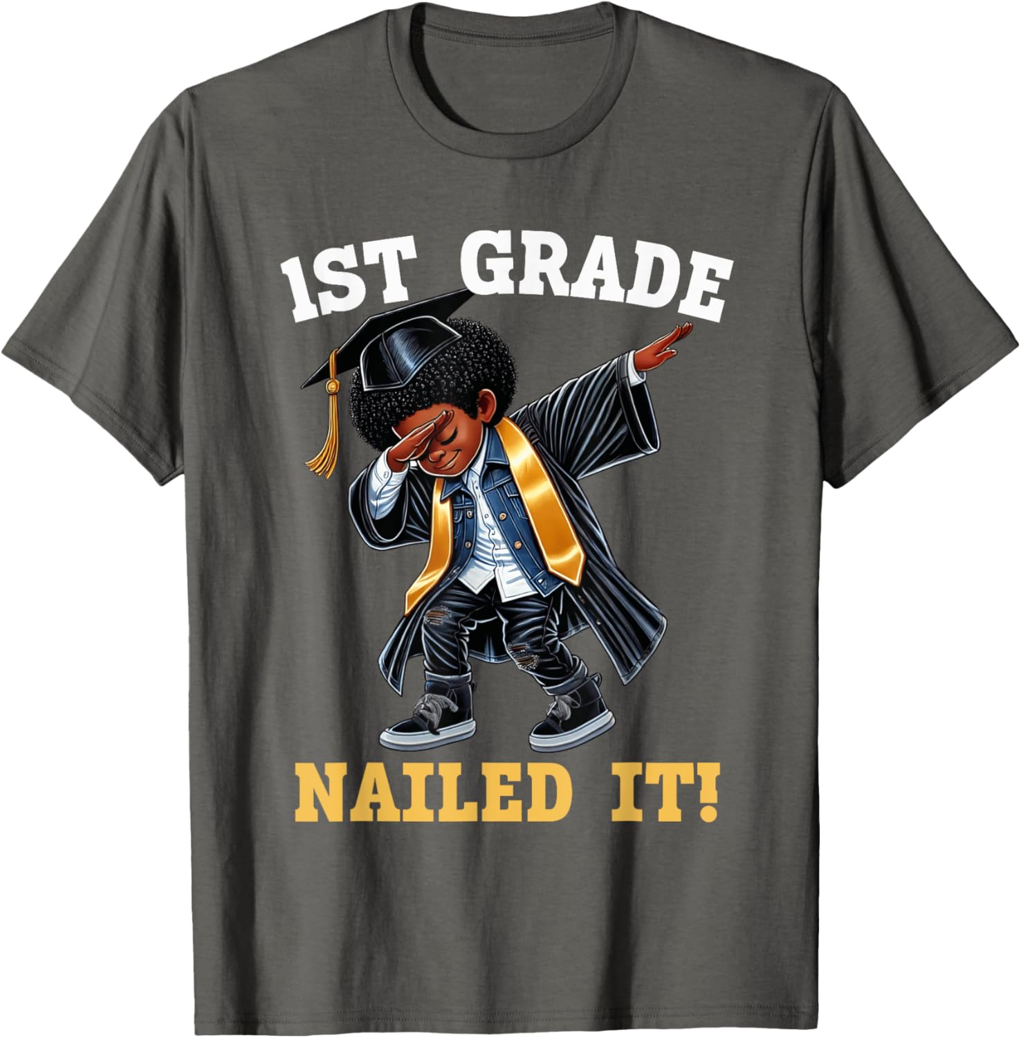 Dabbing Graduation Boys 1st Grade T-Shirt Class of 2025 Fun Apparel - 9