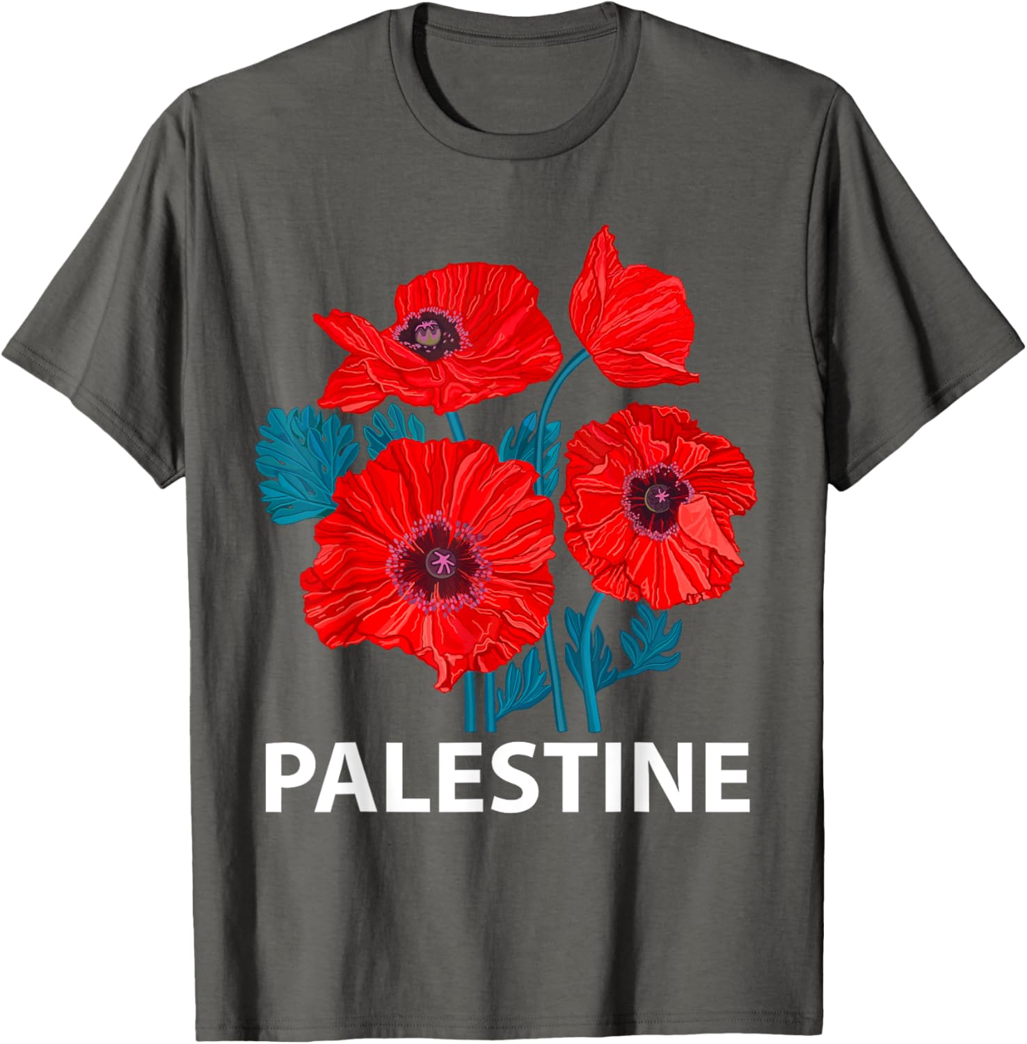 Palestine Patriotic Poppy T-Shirt for Palestinian Resistance Support - 16