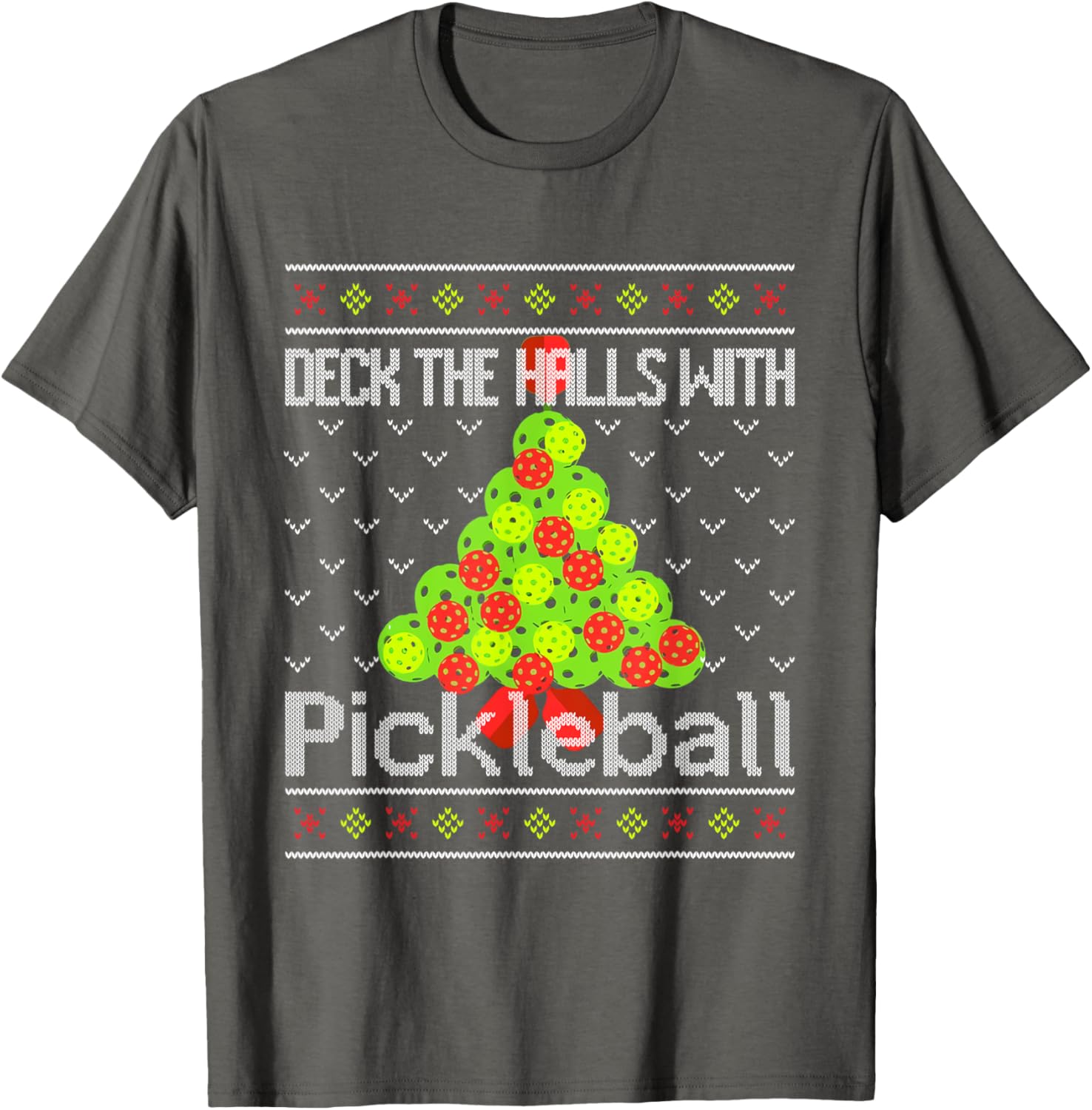 Funny Ugly Christmas Sweater Pickleball Memes T-Shirt for Holiday Cheer - 8