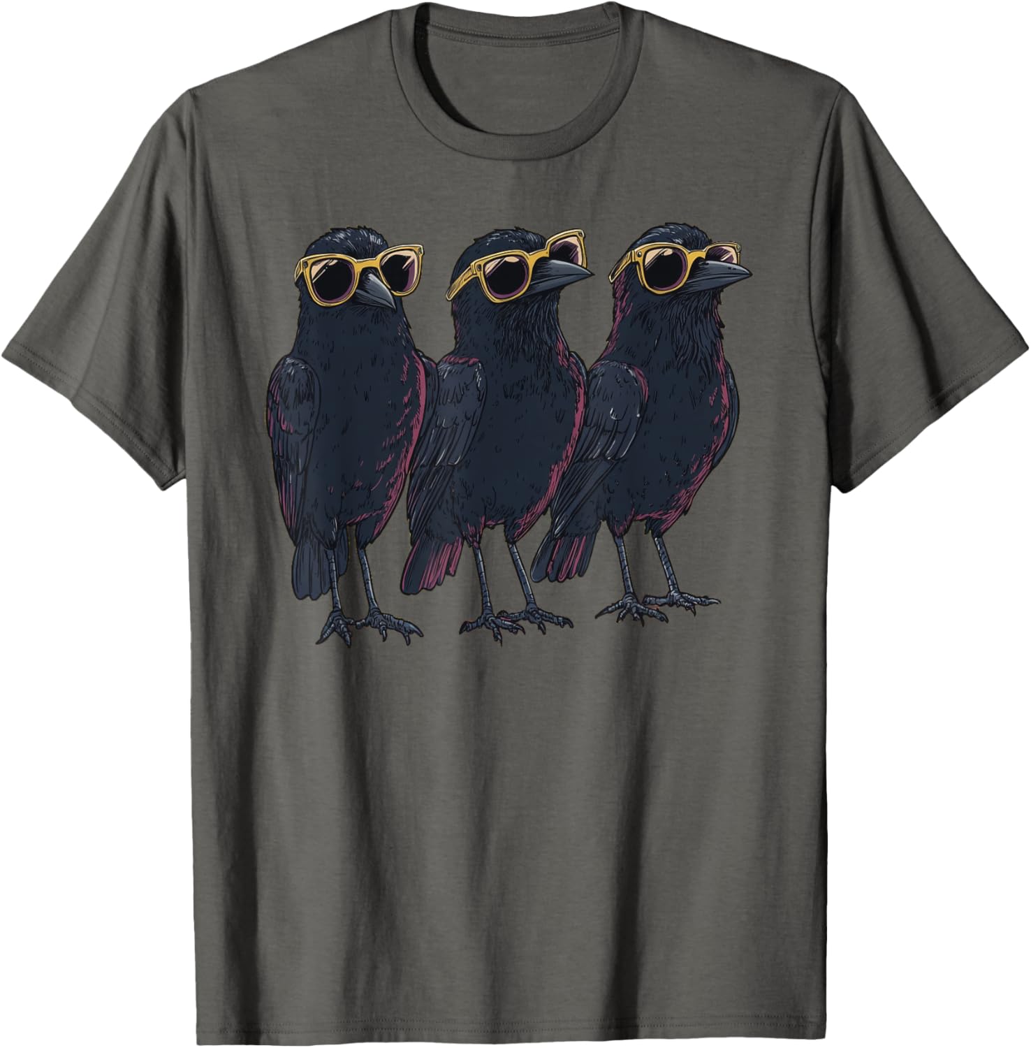 Cool Crow Raven T-Shirt with Sunglasses for Bird Lovers and Trendsetters - 10
