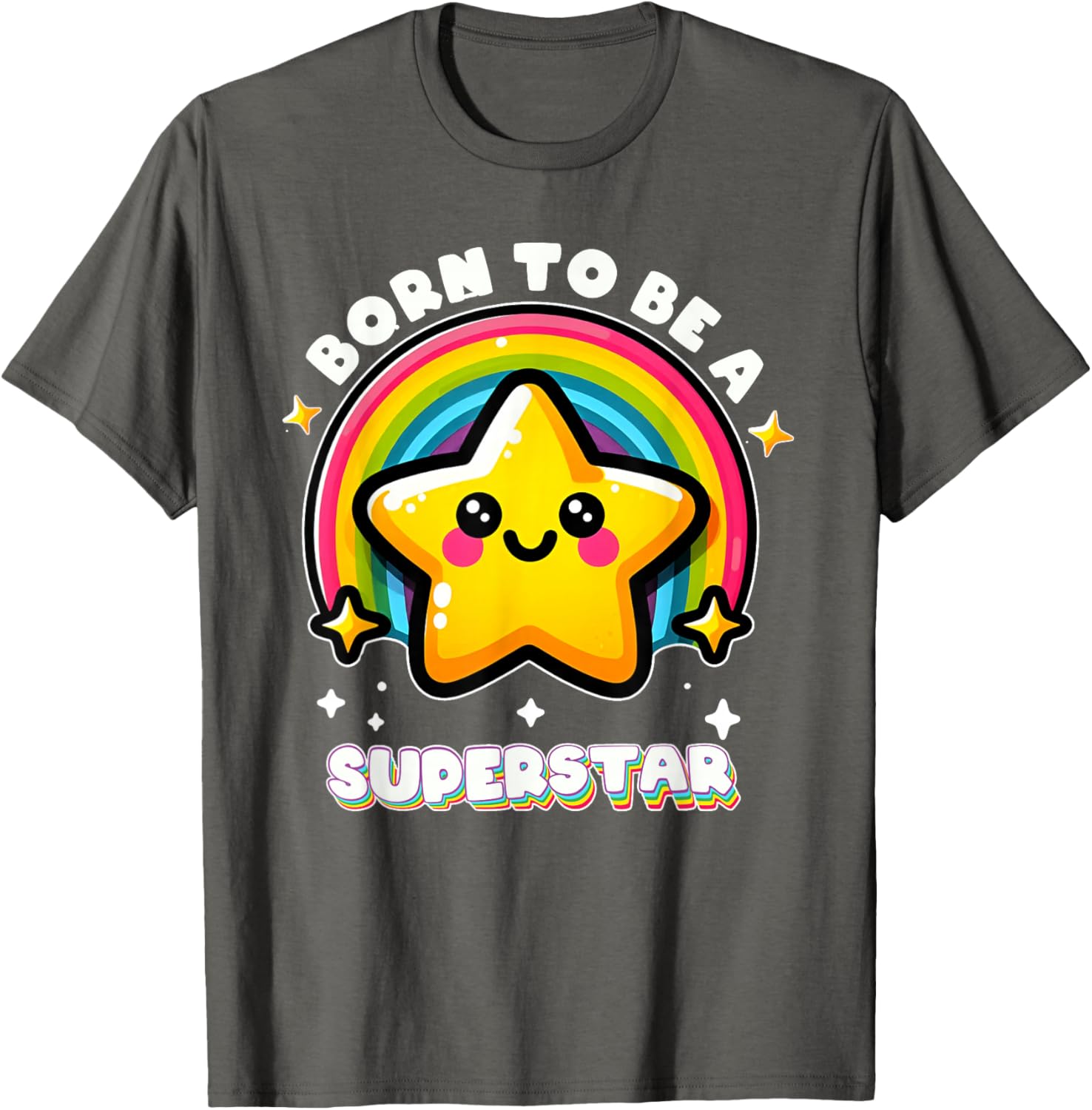 Funny Rainbow Kawaii Star Kids T-Shirt I'm Going To Be A Superstar - 5