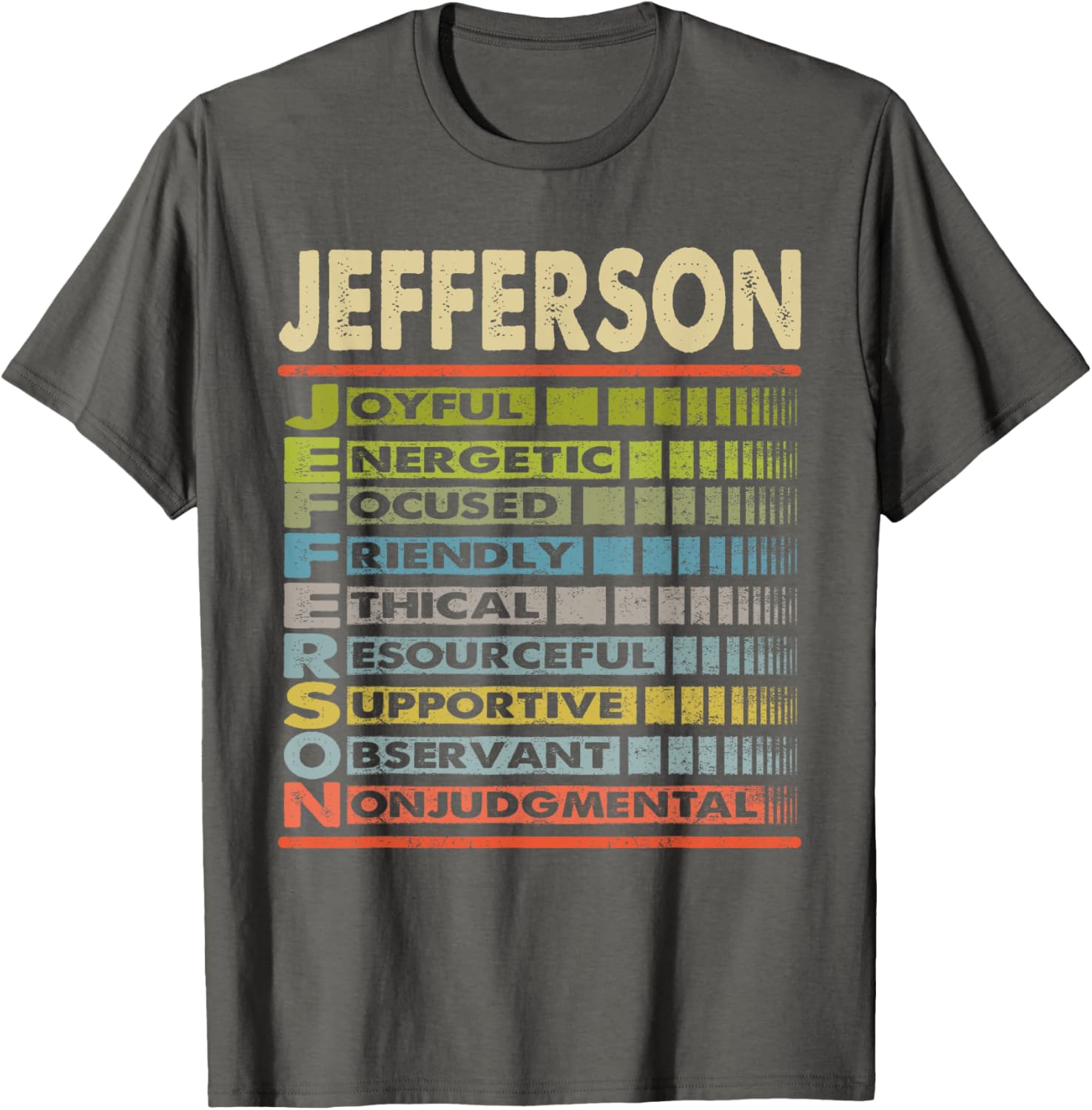 Jefferson Family Name Team T-Shirt Perfect for Family Gatherings - 8