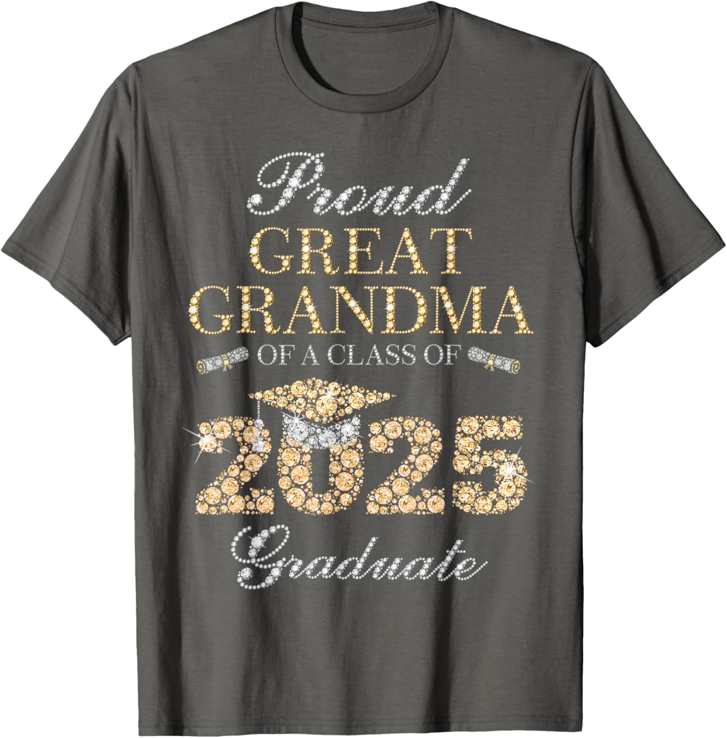 Proud Great Grandma Class of 2025 Graduate T-Shirt Gift for Grandma - 1