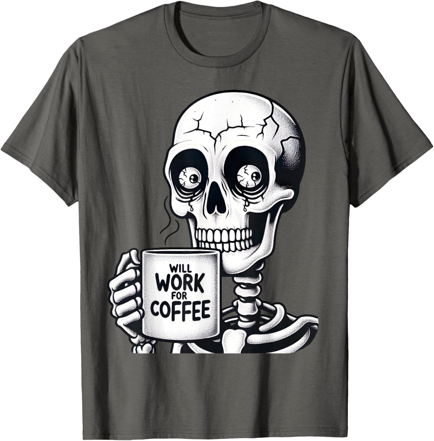 Funny Skeleton Coffee Lover T-Shirt - Perfect Gift for Caffeine Fans - 14
