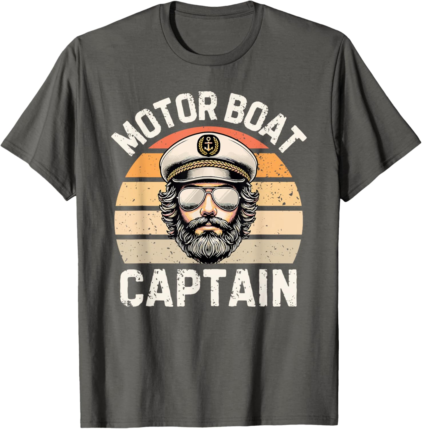 Funny Retro Motor Boat Captain T-Shirt for Nautical Enthusiasts - 10