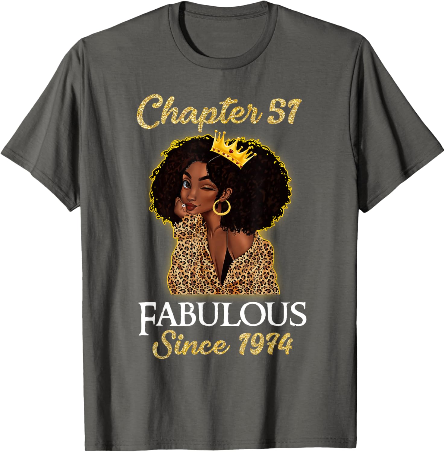 Fabulous Since 1974 Leopard T-Shirt for 51st Birthday Girls - 12