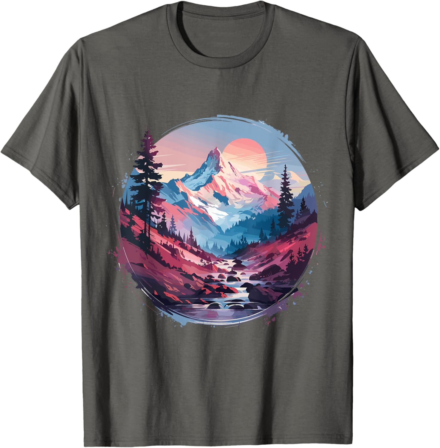 Funny Mountain Hiking T-Shirt with Sunrise Graphic for Outdoor Lovers - 14