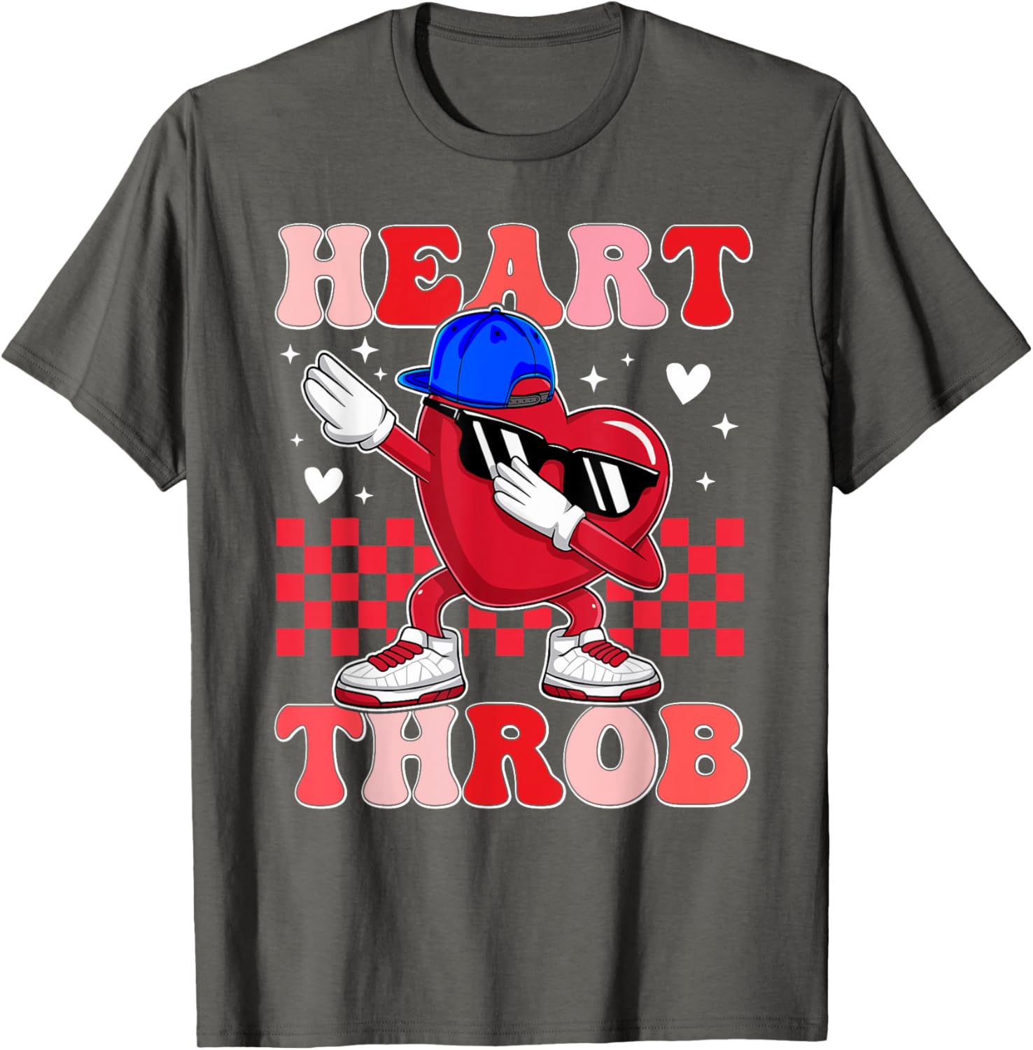 Groovy Heart Throb Valentine's Day Dabbing Toddler Boy T-Shirt - 4