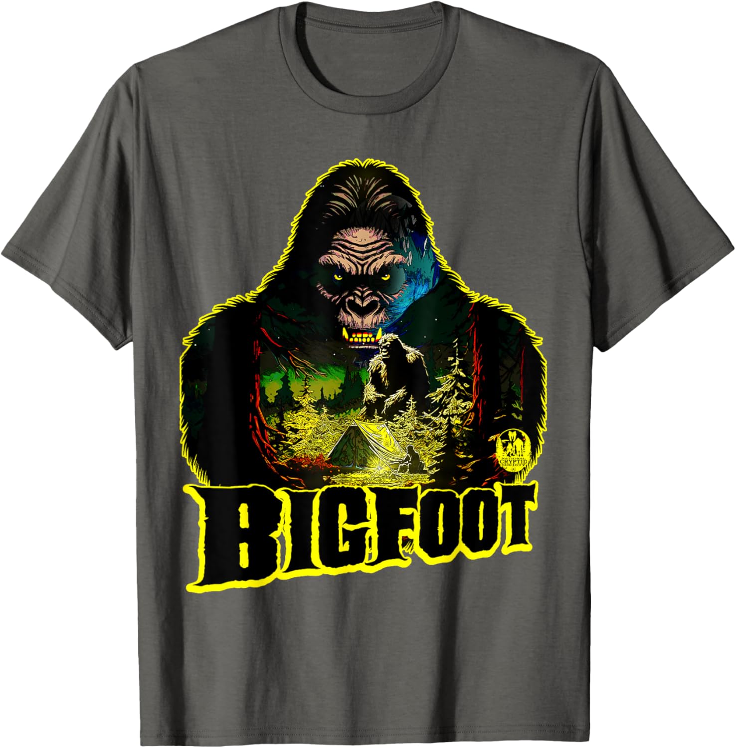 Bigfoot Scary Camping Sasquatch Tent T-Shirt for Outdoor Adventures - 26
