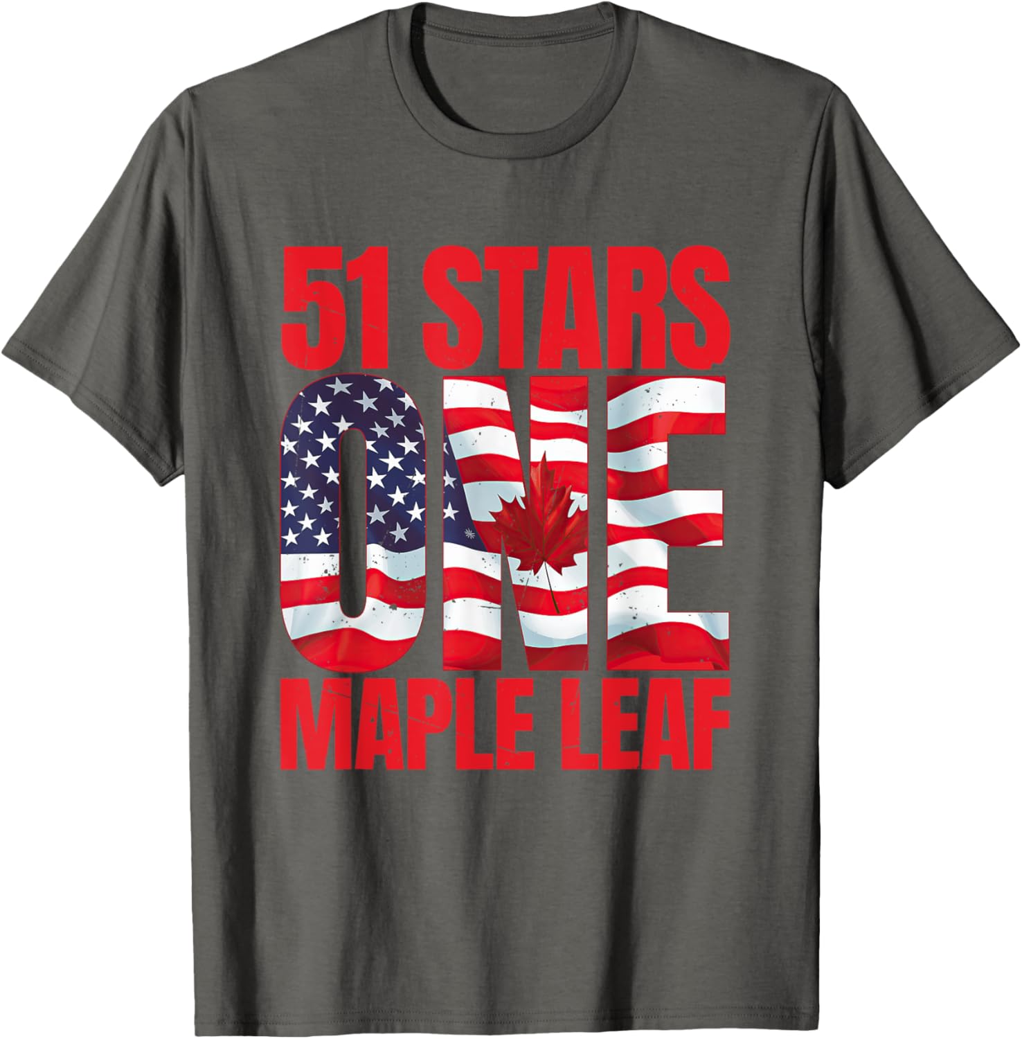 51 Stars One Maple Leaf T-Shirt for Satire and Joke Lovers - 19