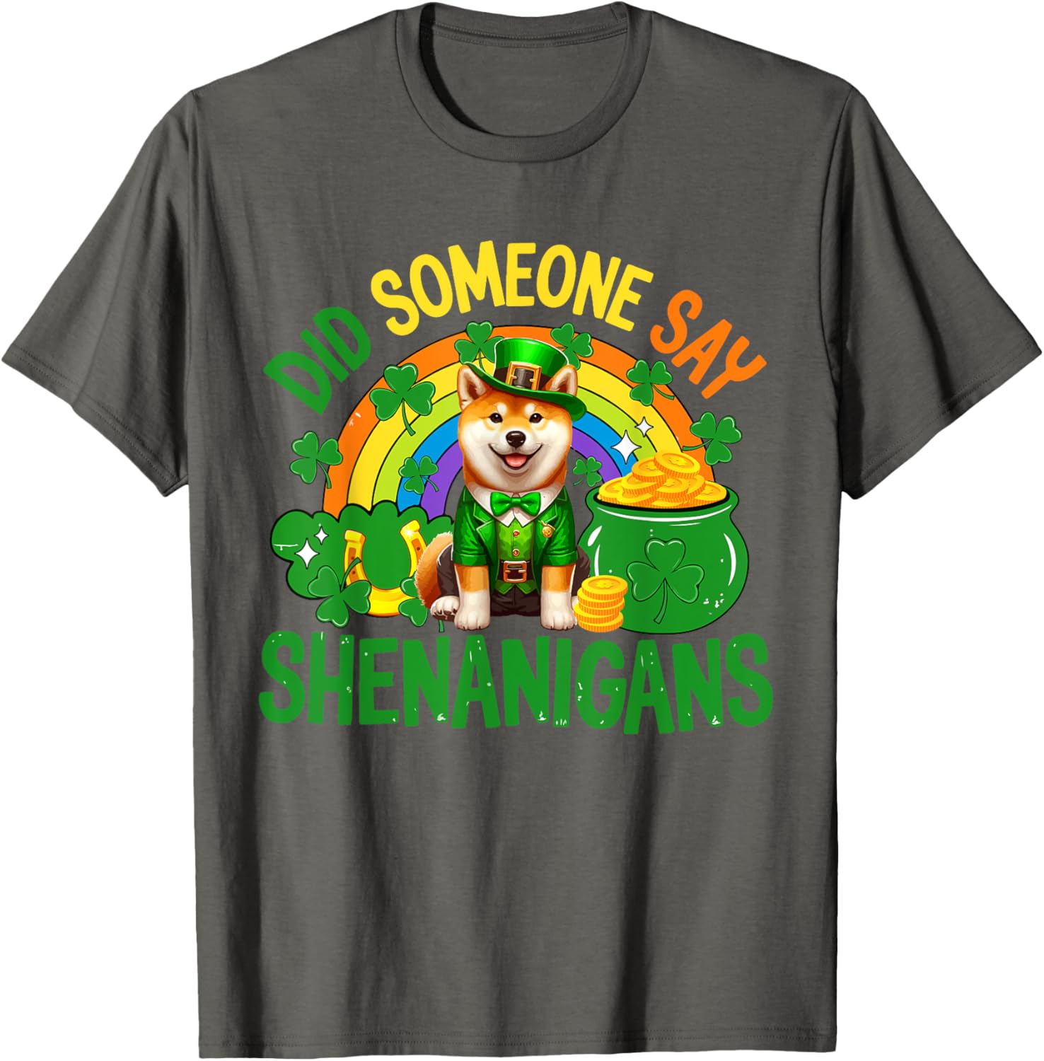 Shenanigans St. Patrick's Day Shiba Inu T-Shirt for Fun Celebrations - 20