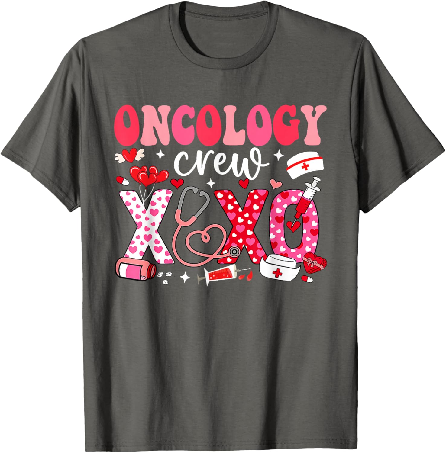 Oncology Nurse Valentines Day T-Shirt for Caring Healthcare Heroes - 7