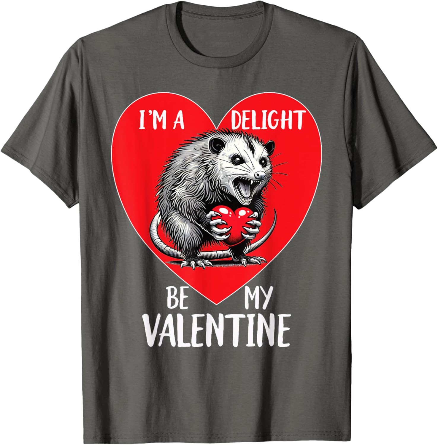 Funny Sarcastic Opossum Be My Valentine T-Shirt for Animal Lovers - 19